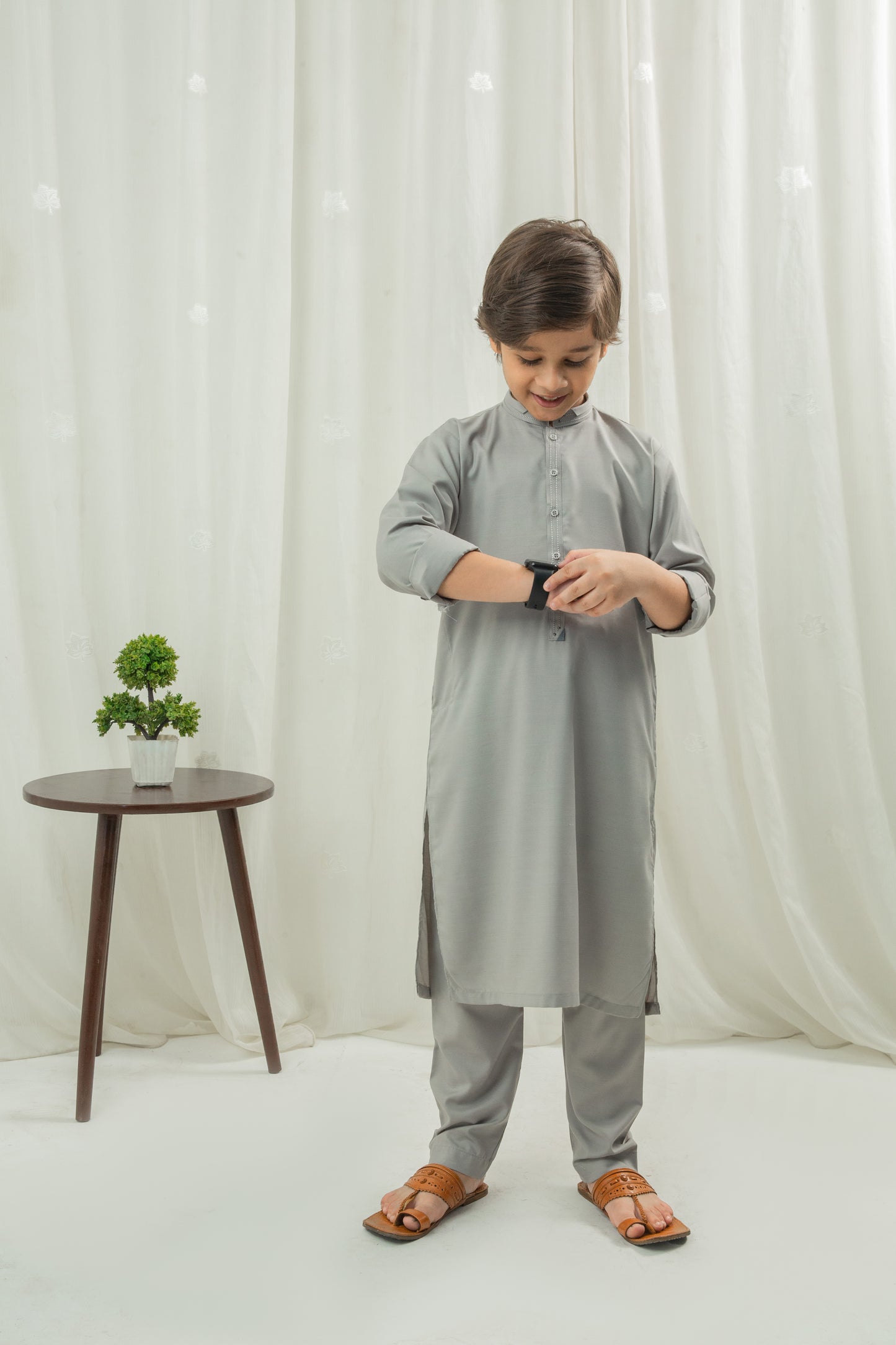 Light grey kurta pajama