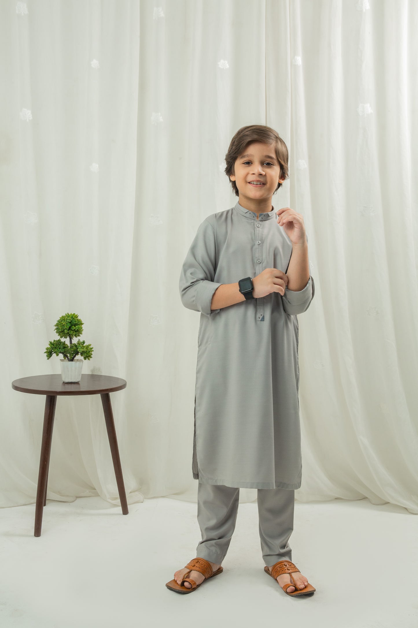 Light grey kurta pajama