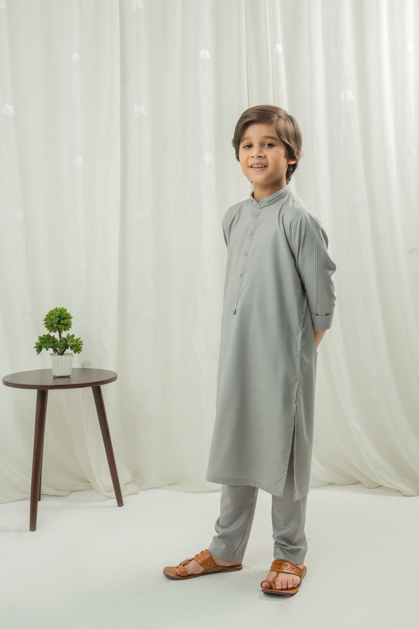 Light grey kurta pajama