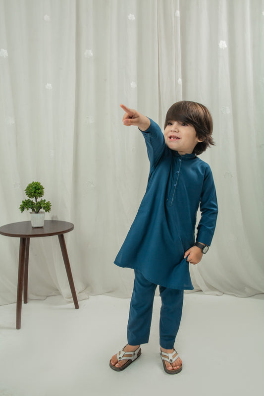 Turkish blue kurta pajama
