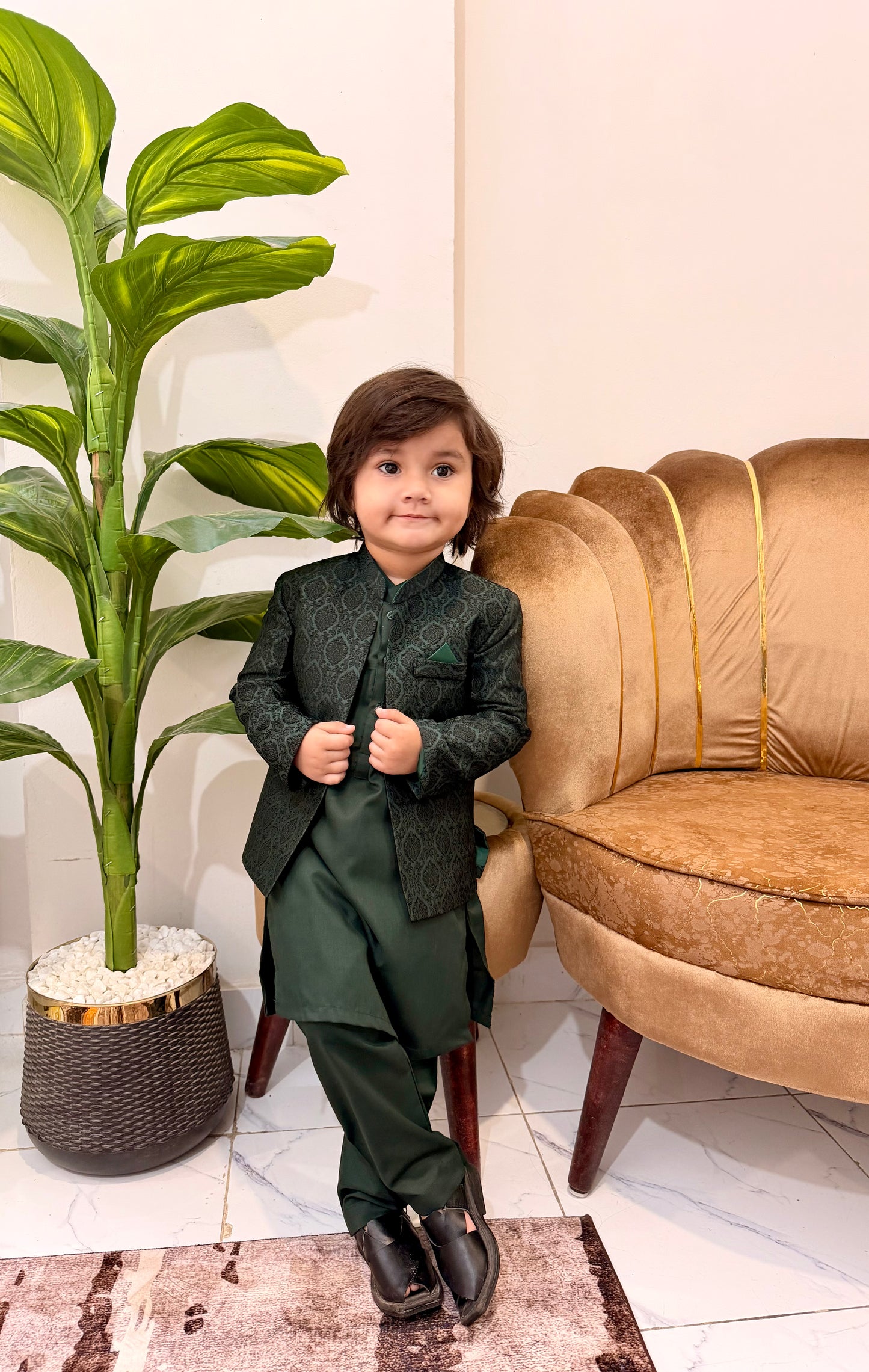 Dark Green Princecoat with Matching Suit