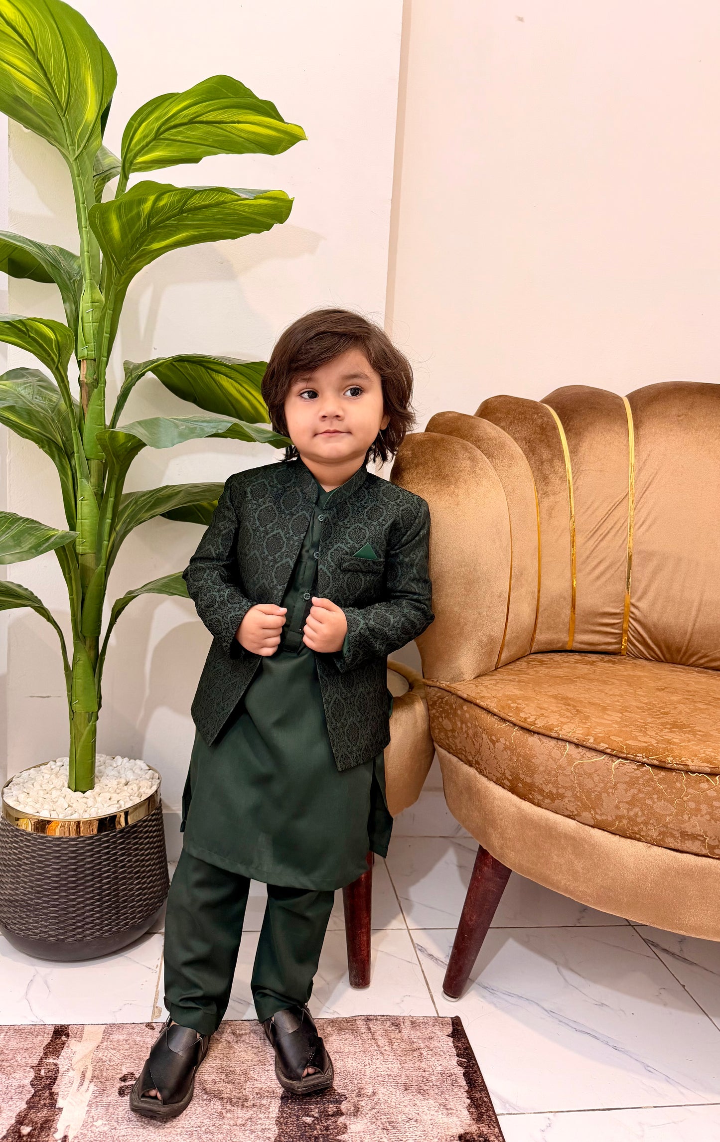 Dark Green Princecoat with Matching Suit