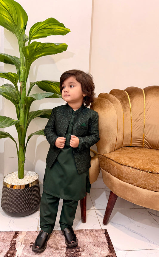 Dark Green Princecoat with Matching Suit