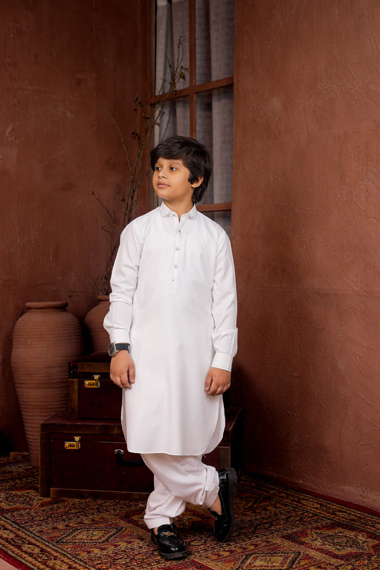 Off White Kameez Shalwar