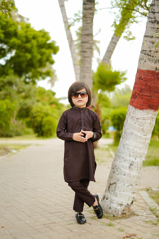 Chocolate brown kurta pajama