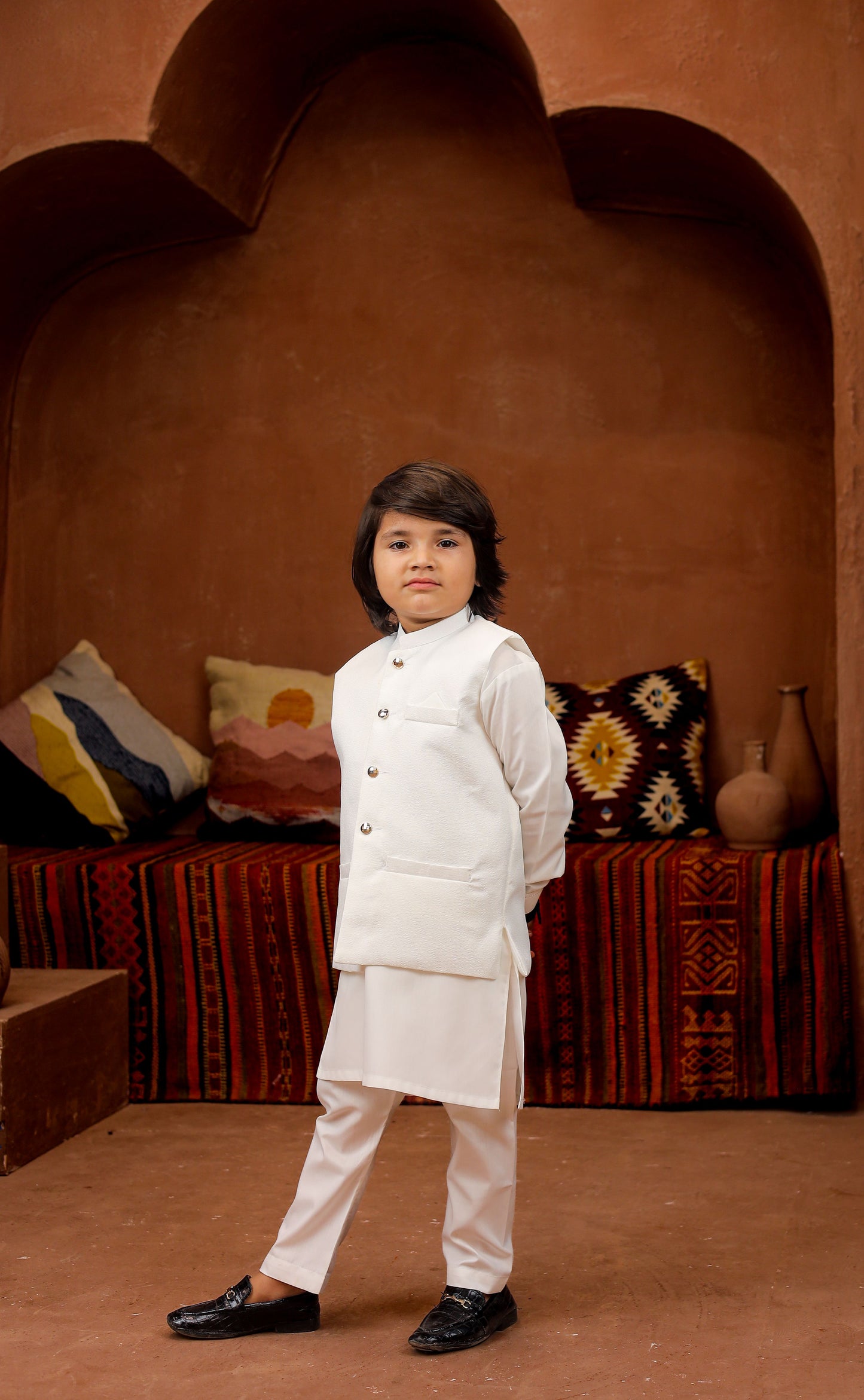 Off-white waiscoat set