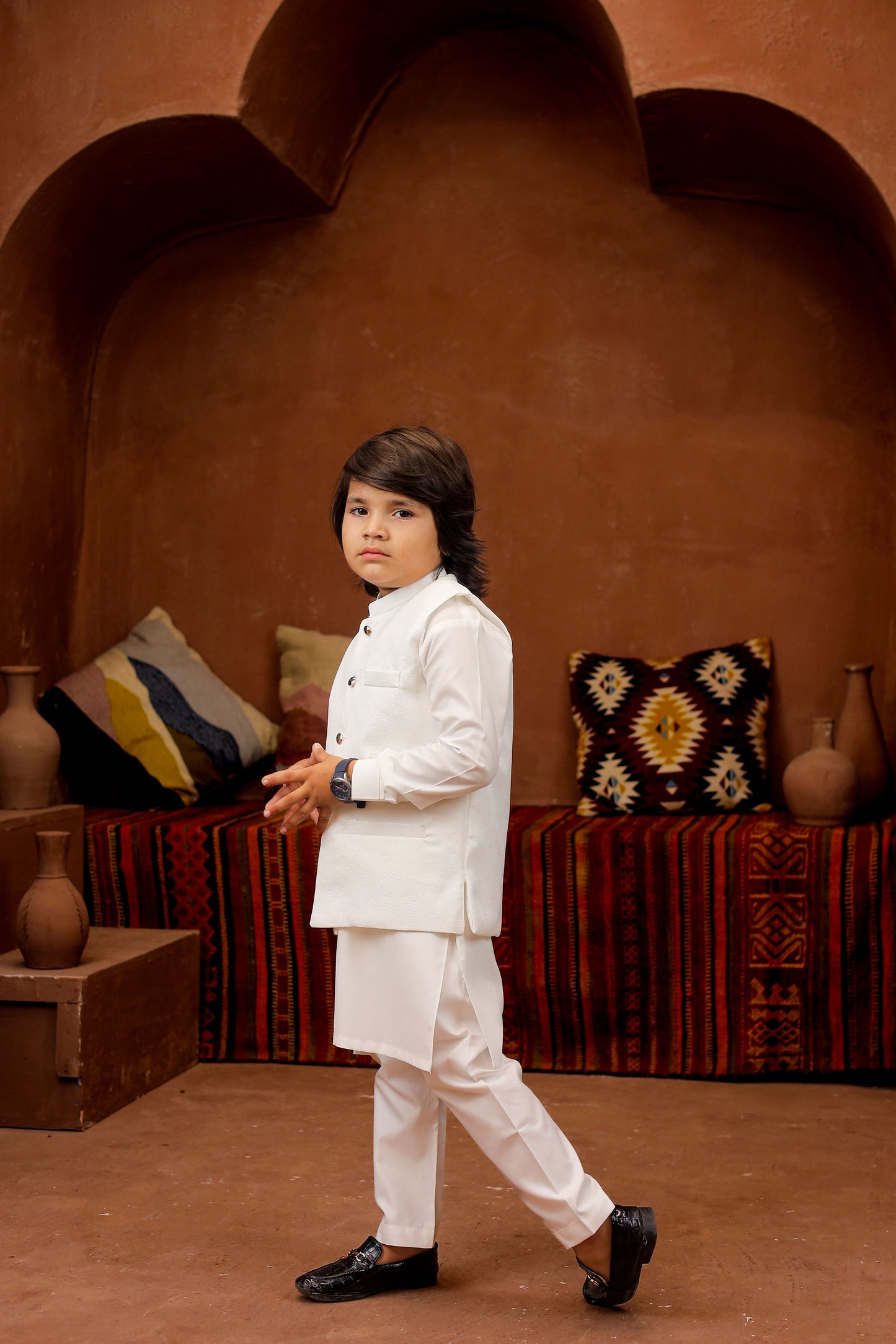 Off-white waiscoat set